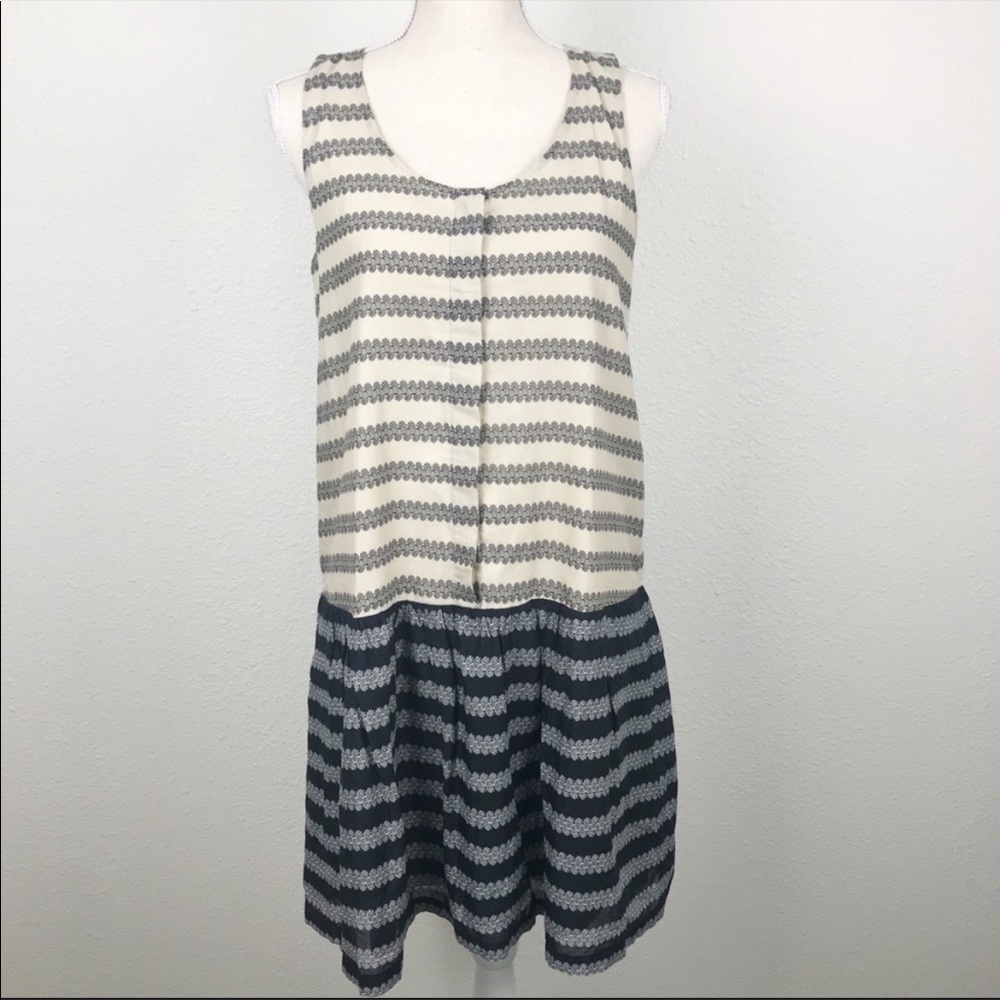 Madewell drop waist Button Down dress